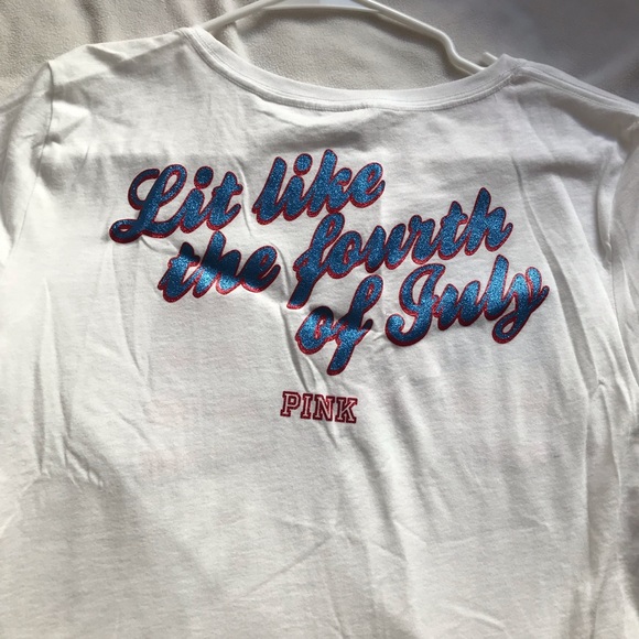 Victoria's Secret PINK USA Bling Tee in L - Picture 5 of 5